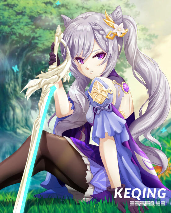 Fanart of Keqing of Genshin Impact